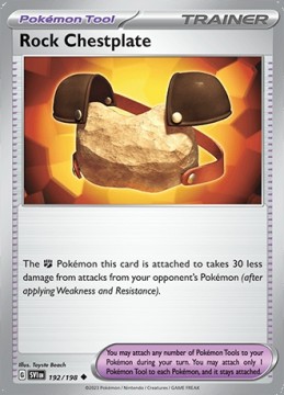Rock Chestplate REVERSE HOLO #192 - Pokemon Scarlet & Violet