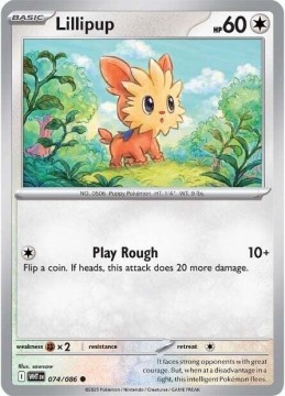 Lillipup POKEBALL HOLO #74 - Pokemon White Flare
