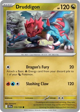 Druddigon REVERSE HOLO #115 - Pokemon Journey Together