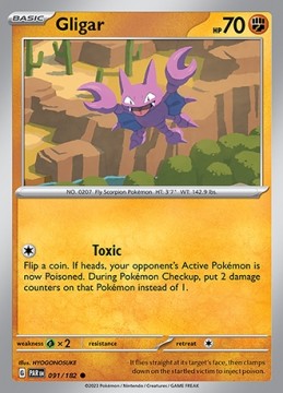 Gligar REVERSE HOLO #91 - Pokemon Paradox Rift
