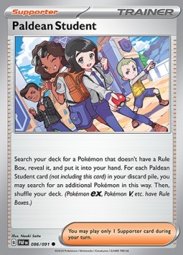 Paldean Student REVERSE HOLO #86 - Pokemon Paldean Fates