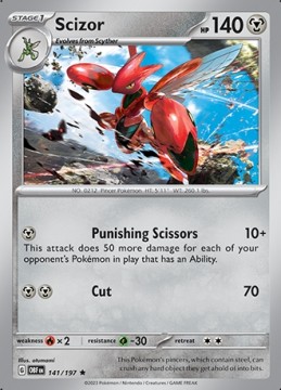 Scizor HOLO #141 - Pokemon Obsidian Flames