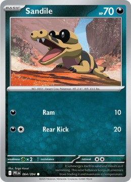 Sandile #64 - Pokemon Phantasmal Flames