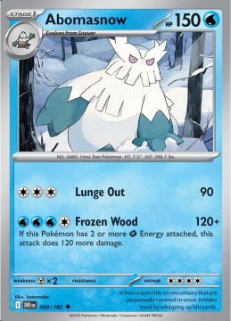 Abomasnow REVERSE HOLO #60 - Pokemon Destined Rivals