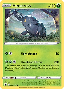Heracross REVERSE HOLO #8 - Pokemon Astral Radiance