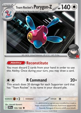 Team Rocket's Porygon-Z #155 - Pokemon Destined Rivals