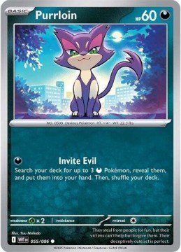 Purrloin #55 - Pokemon White Flare