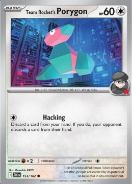 Team Rocket's Porygon #153 - Pokemon Destined Rivals