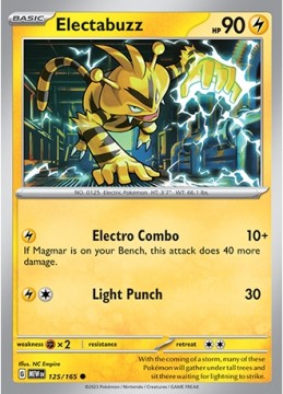 Electabuzz REVERSE HOLO #125 - Pokemon Scarlet & Violet 151