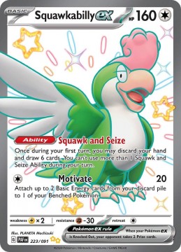 Squawkabilly Ex #223 -  Pokemon Paldean Fates 