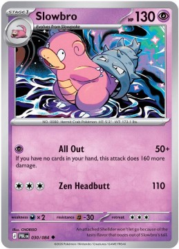 Slowbro REVERSE HOLO #30 - Pokemon Pitch Black