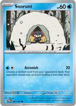 Snorunt REVERSE HOLO #51 - Pokemon Twilight Masquerade