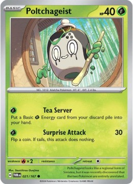 Poltchageist REVERSE HOLO #21 - Pokemon Twilight Masquerade
