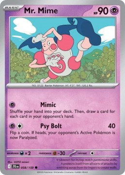 Mr. Mime REVERSE HOLO #58 - Pokemon Journey Together 