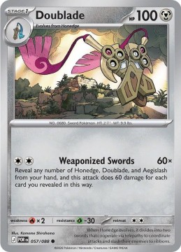 Doublade REVERSE HOLO #57 - Pokemon Perfect Order