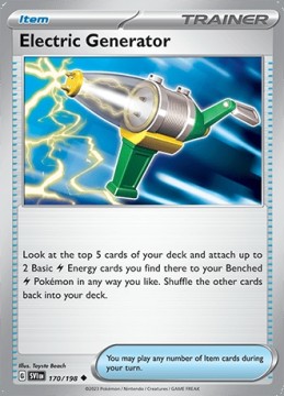 Electric Generator REVERSE HOLO #170 - Pokemon Scarlet & Violet