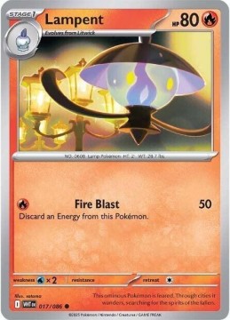 Lampent REVERSE HOLO #17 - Pokemon White Flare