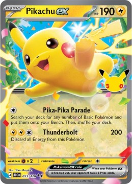 Pikachu EX #53 - Pokemon 30th Celebration