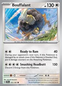 Bouffalant #151 - Pokemon Surging Sparks