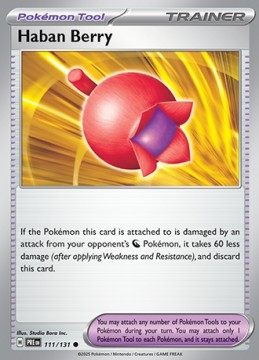 Haban Berry REVERSE HOLO #111 - Pokemon Prismatic Evolutions
