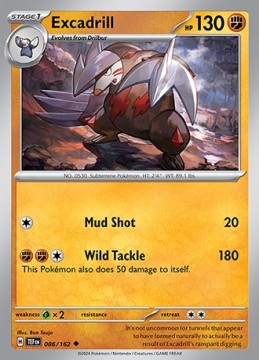 Excadrill REVERSE HOLO #86 - Pokemon Temporal Forces