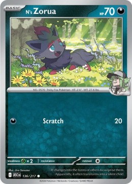 N's Zorua ENERGY PATTERN #136 - Pokemon Ascended Heroes