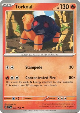 Torkoal REVERSE HOLO #35 - Pokemon Scarlet & Violet 