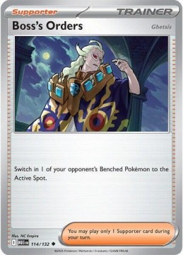 Boss's Orders: Ghetsis REVERSE HOLO #114 - Pokemon Mega Evolution