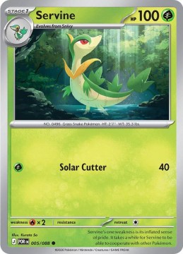 Servine REVERSE HOLO #5 - Pokemon Perfect Order