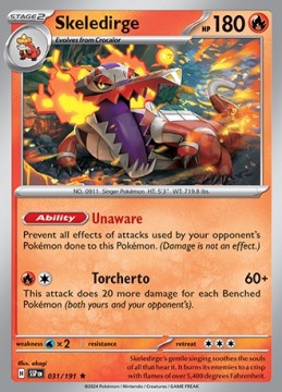 Skeledirge REVERSE HOLO #31 - Pokemon Surging Sparks