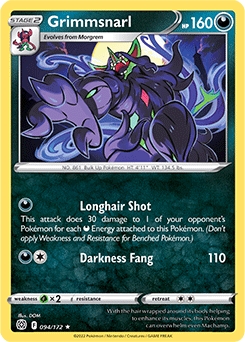 Grimmsnarl REVERSE HOLO #94 - Pokemon Brilliant Stars