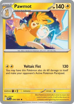 Pawmot HOLO #34 - Pokemon Phantasmal Flames