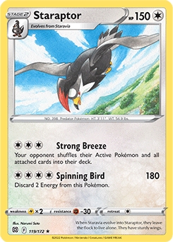 Staraptor REVERSE HOLO #119 - Pokemon Brilliant Stars
