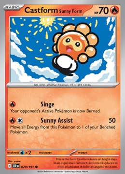 Castform Sunny Form #20 - Pokemon Surging Sparks