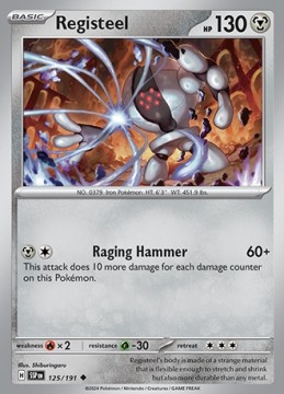 Registeel REVERSE HOLO #125 - Pokemon Surging Sparks