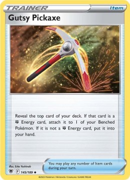 Gutsy Pickaxe REVERSE HOLO #145 - Pokemon Astral Radiance