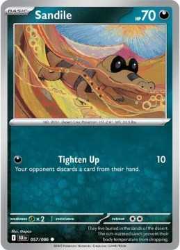 Sandile POKEBALL HOLO #57 - Pokemon Black Bolt