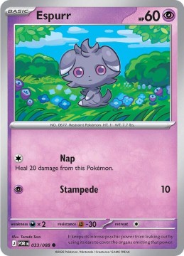 Espurr REVERSE HOLO #33 - Pokemon Perfect Order 