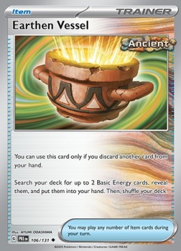 Earthen Vessel REVERSE HOLO #106 - Pokemon Prismatic Evolutions