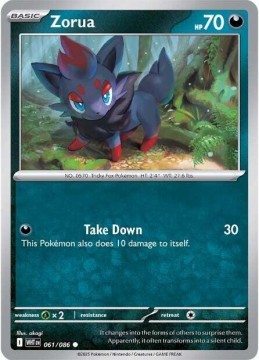 Zorua POKEBALL HOLO #61 - Pokemon White Flare