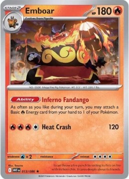 Emboar HOLO #13 - Pokemon White Flare