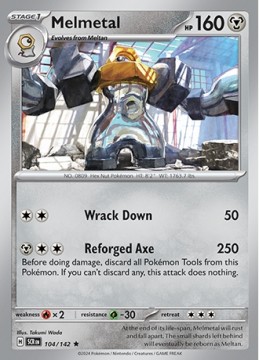 Melmetal REVERSE HOLO #104 - Pokemon Stellar Crown