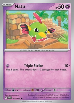 Natu #71 - Pokemon Paradox Rift 