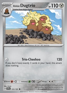 Alolan Dugtrio #123 - Pokemon Surging Sparks