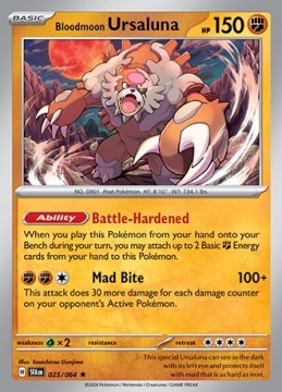 Bloodmoon Ursaluna REVERSE HOLO #25 - Pokemon Shrouded Fable