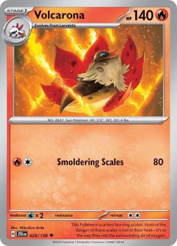 Volcarona REVERSE HOLO #29 - Pokemon Journey Together 