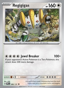Regigigas REVERSE HOLO #86 - Pokemon Prismatic Evolutions