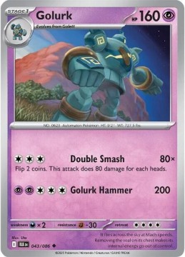 Golurk REVERSE HOLO #43 - Pokemon Black Bolt