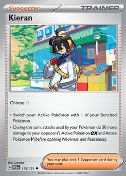 Kieran REVERSE HOLO #113 - Pokemon Prismatic Evolutions
