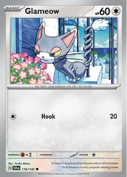 Glameow REVERSE HOLO #116 - Pokemon Stellar Crown